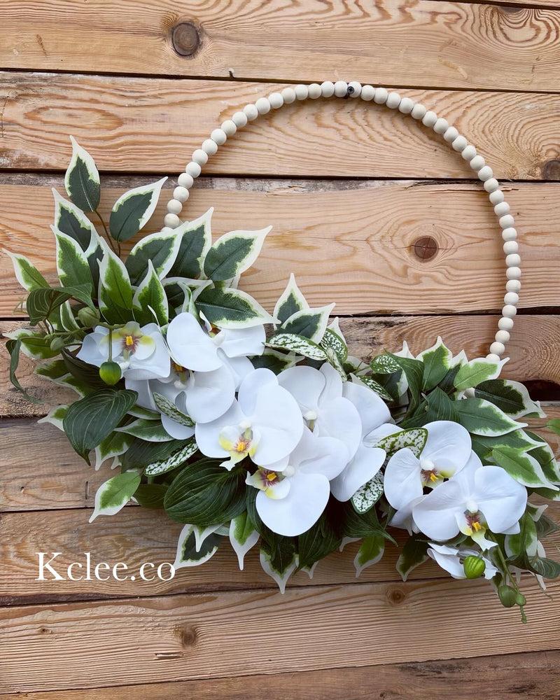 Orchid Hoop Wreath (Ready to Ship)
