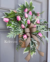 Tulip Basket Wreath (Ready to ship)