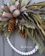 Pinecone Winter Hoop (Ready to Ship)