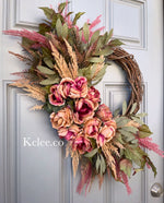 Romantic Pink Wreath (Ready to Ship)