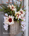 Large Basket of Sunflowers wreath (Ready to Ship)