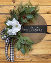 Greenery Merry Christmas Door Hanger