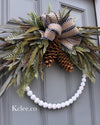 Pinecone Winter Hoop (Ready to Ship)