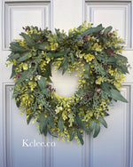 Greenery Heart Wreath (Ready to Ship)