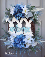 Blue Bunny Wreath (Ready to Ship)