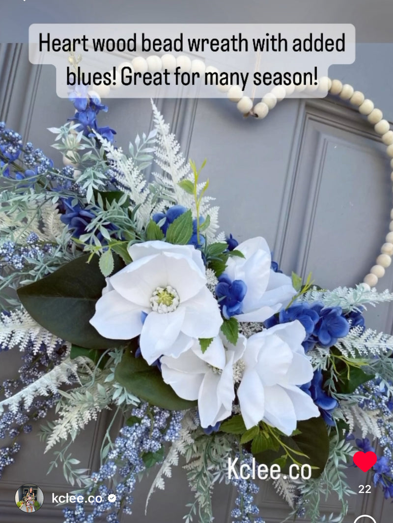 Custom blue round wreath