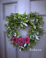 Boxwood Rose Wreath (Ready to Ship)