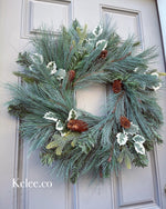 Faux Pine Wreath (Ready to Ship)