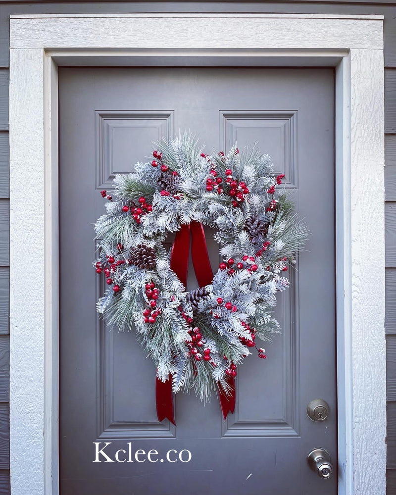 Frosty Berry Wreath (Ready to Ship)