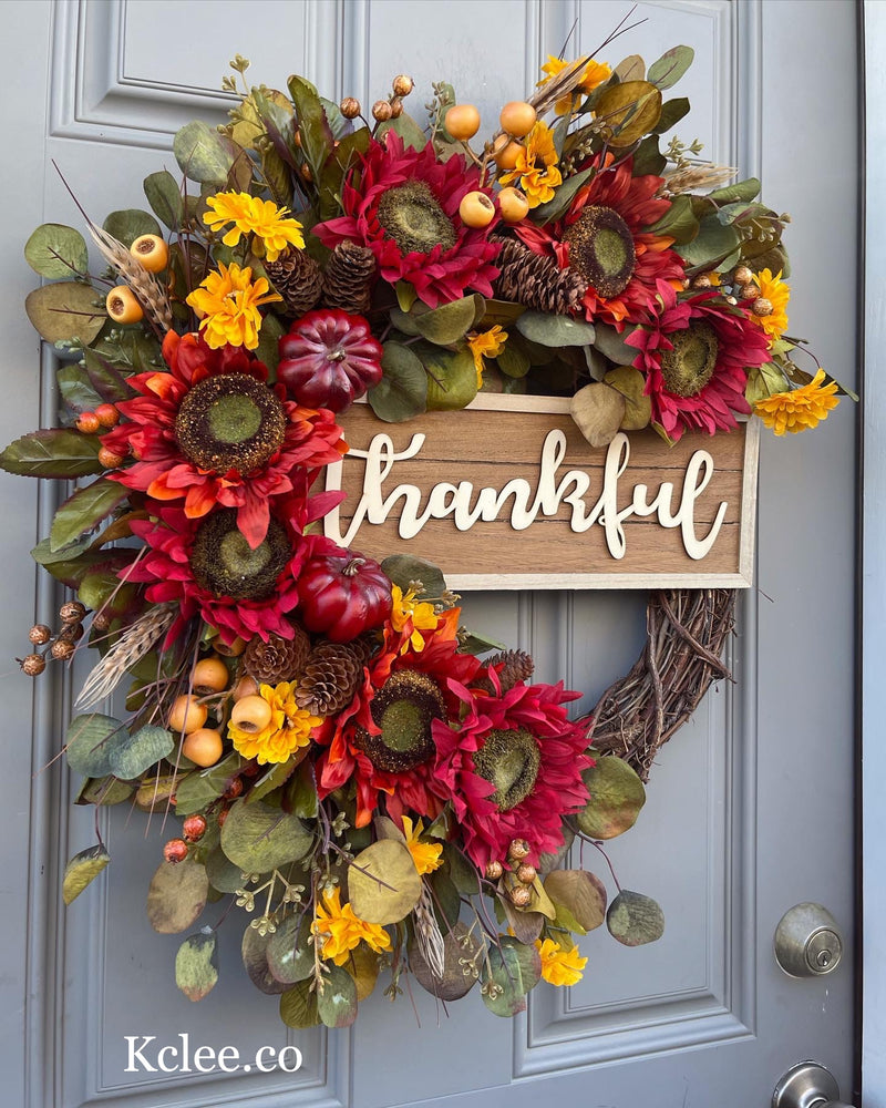 Thankful Wreath (Ready to Ship)
