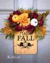 Hello FALL bamboo floral board (Ready to Ship)