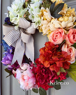 Floral Rainbow Wreath (Ready to Ship)