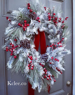 Frosty Berry Wreath (Ready to Ship)