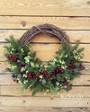 Holiday Berry Wreath (Made to Order)