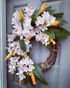 Spring Orchid Wreath (Ready to Ship)