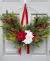 Winter Berry Hoop Wreath (Ready to Ship)