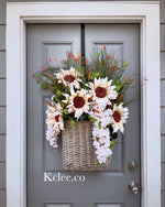 Large Basket of Sunflowers wreath (Ready to Ship)