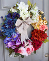 Floral Rainbow Wreath (Ready to Ship)