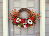 SALE! Bright Fall Wreath with removable skeleton (Ready to Ship)