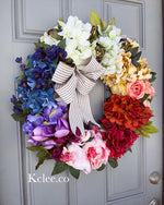 Floral Rainbow Wreath (Ready to Ship)