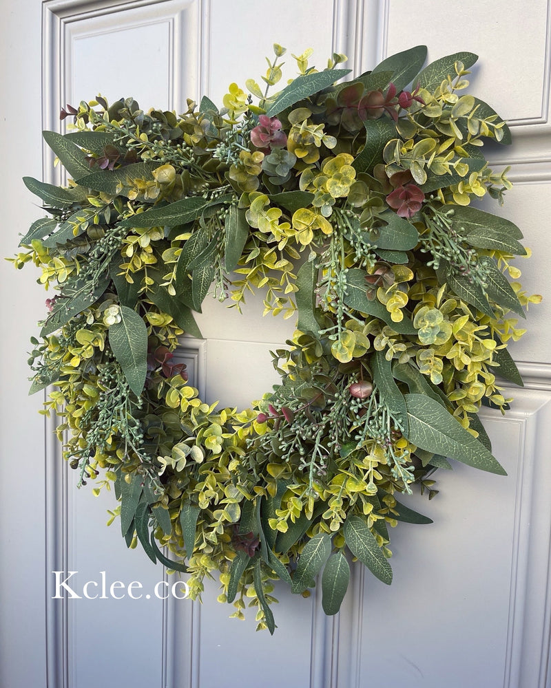 Greenery Heart Wreath (Ready to Ship)