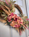 Romantic Pink Wreath (Ready to Ship)