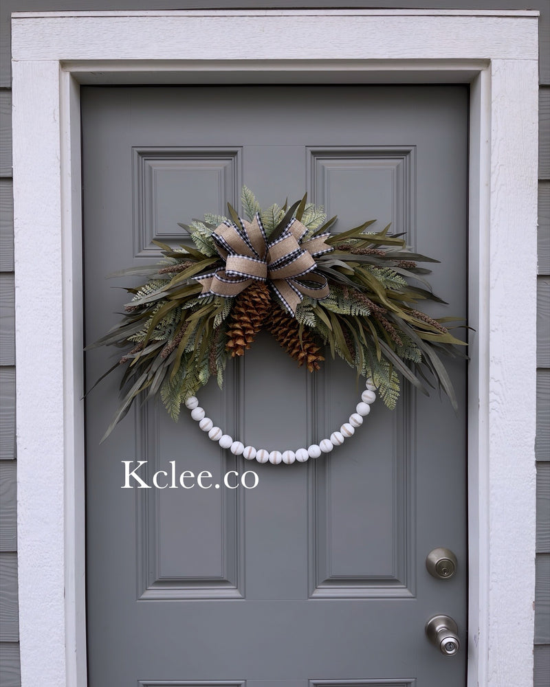 Pinecone Winter Hoop (Ready to Ship)