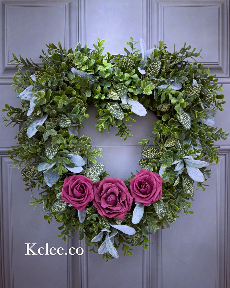 Boxwood Rose Wreath (Ready to Ship)