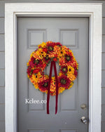 Full Fall Floral Wreath (Ready to Ship)