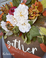 Gather Pumpkin Door Hanger Wreath (Ready to Ship)