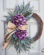 Purple Hydrangea Hang Many Ways! (Made to Order)