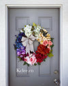 Floral Rainbow Wreath (Ready to Ship)