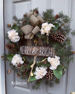 Christmas Primitive Wreath (Ready to Ship)