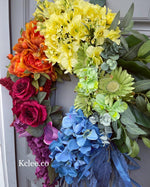 Celeste Rainbow Wreath (Ready to Ship)