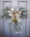 Gold Bell Candy Cane Wreath (Ready to Ship)